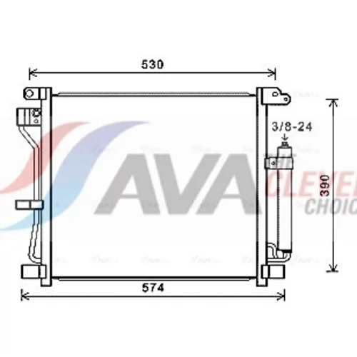 Kondenzátor klimatizácie AVA QUALITY COOLING DN5403D