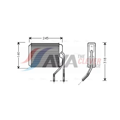 Výmenník tepla vnútorného kúrenia DWA6026 (AVA QUALITY COOLING)