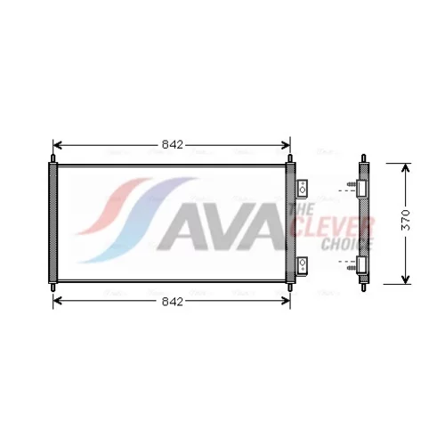 Kondenzátor klimatizácie AVA QUALITY COOLING FD5303