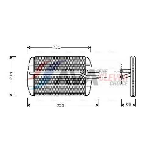 Výmenník tepla vnútorného kúrenia AVA QUALITY COOLING FD6216