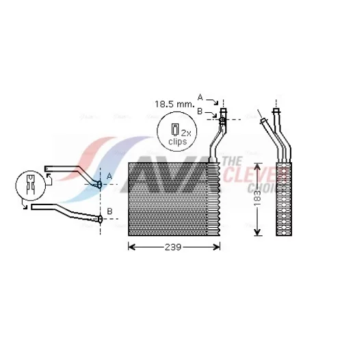 Výmenník tepla vnútorného kúrenia AVA QUALITY COOLING FD6365