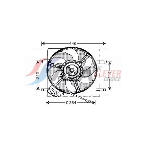 Ventilátor chladenia motora AVA QUALITY COOLING FD7515