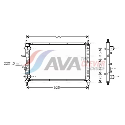 Chladič motora AVA QUALITY COOLING FT2188