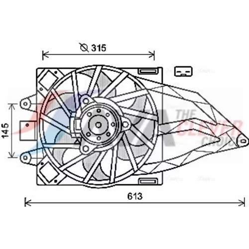 Ventilátor chladenia motora AVA QUALITY COOLING FT7565