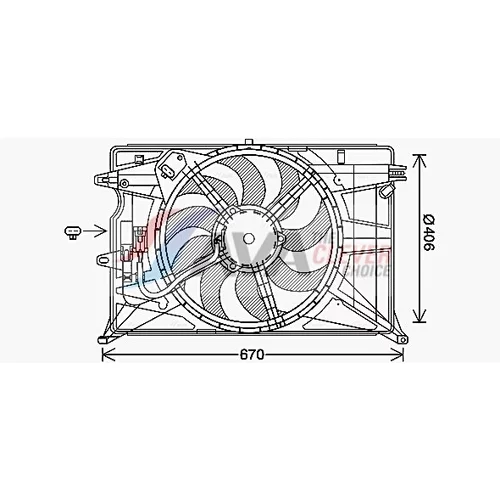 Ventilátor chladenia motora AVA QUALITY COOLING FT7611