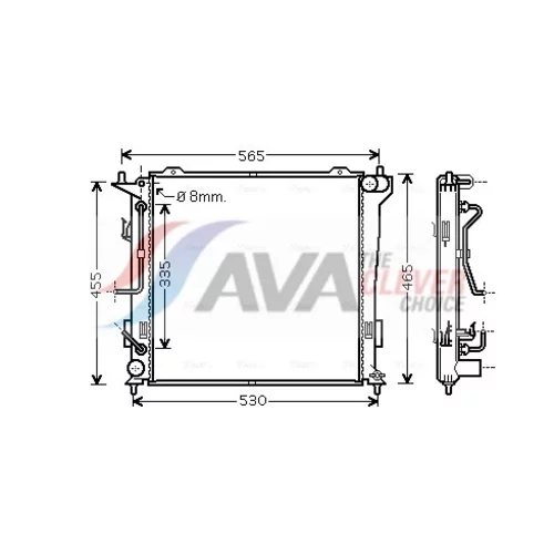 Chladič motora AVA QUALITY COOLING HY2182