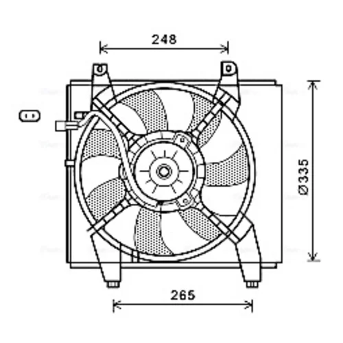 Ventilátor chladenia motora HY7512 (AVA QUALITY COOLING)