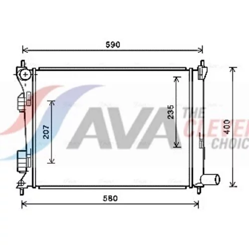 Chladič motora AVA QUALITY COOLING HYA2277