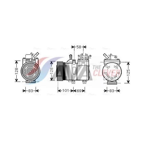 Kompresor klimatizácie AVA QUALITY COOLING HYK166