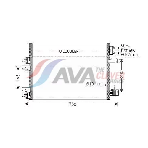 Kondenzátor klimatizácie AVA QUALITY COOLING JE5060D