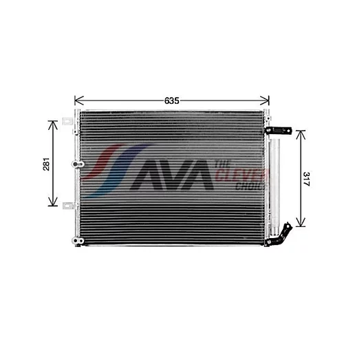 Kondenzátor klimatizácie AVA QUALITY COOLING JE5081D