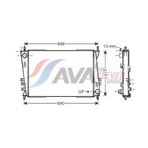 Chladič motora AVA QUALITY COOLING JRA2037
