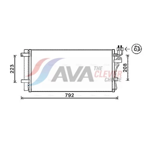 Kondenzátor klimatizácie AVA QUALITY COOLING KAA5148D