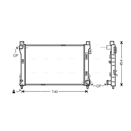 Chladič motora MS2288 (AVA QUALITY COOLING)
