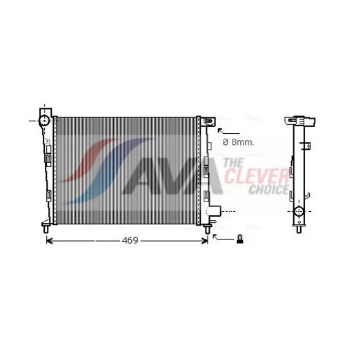 Chladič motora AVA QUALITY COOLING MSA2310