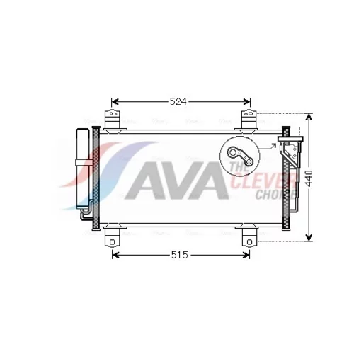 Kondenzátor klimatizácie AVA QUALITY COOLING MZA5231D