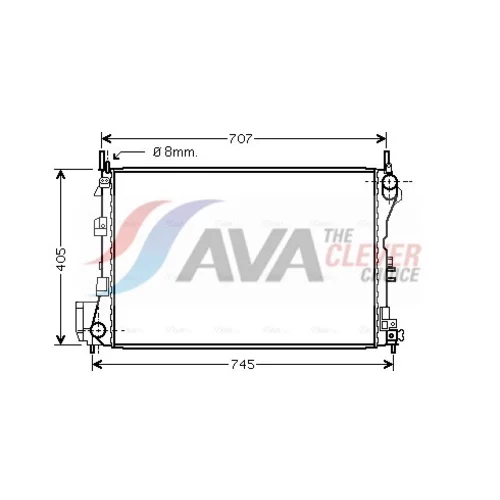 Chladič motora AVA QUALITY COOLING OL2340