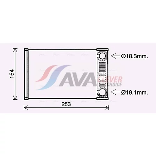 Výmenník tepla vnútorného kúrenia AVA QUALITY COOLING OL6656