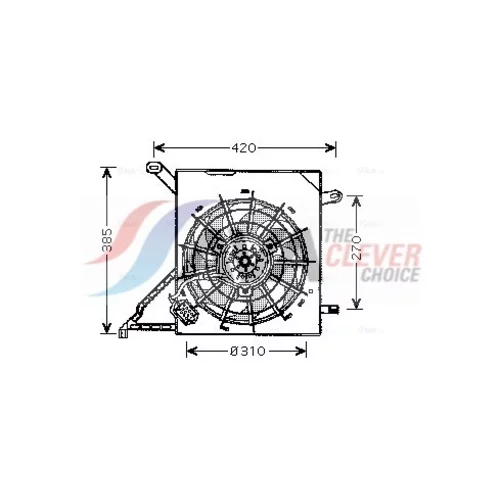 Ventilátor chladenia motora AVA QUALITY COOLING OL7534