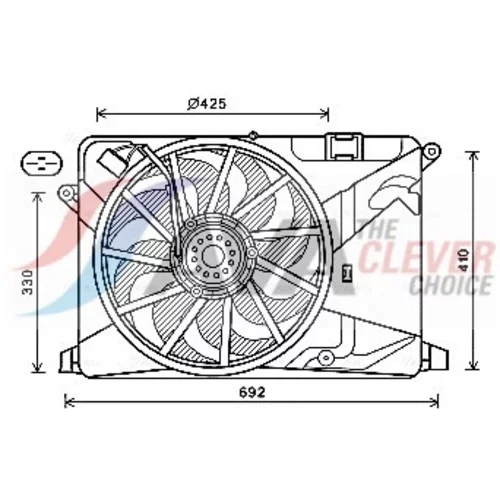 Ventilátor chladenia motora AVA QUALITY COOLING OL7669
