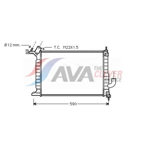 Chladič motora AVA QUALITY COOLING OLA2275