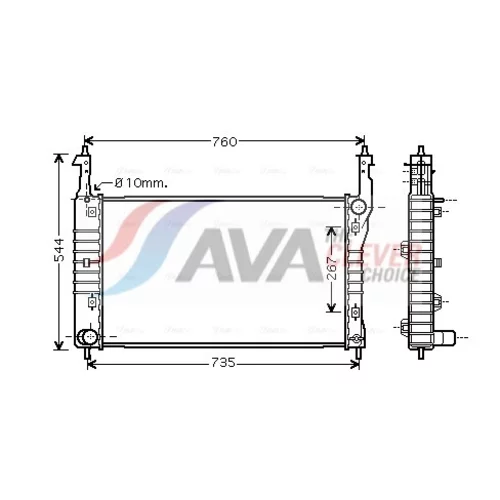 Chladič motora AVA QUALITY COOLING OLA2432