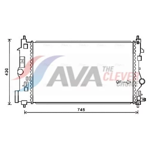 Chladič motora AVA QUALITY COOLING OLA2488