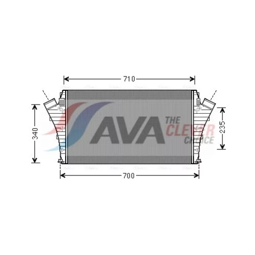 Chladič plniaceho vzduchu OLA4491 (AVA QUALITY COOLING)
