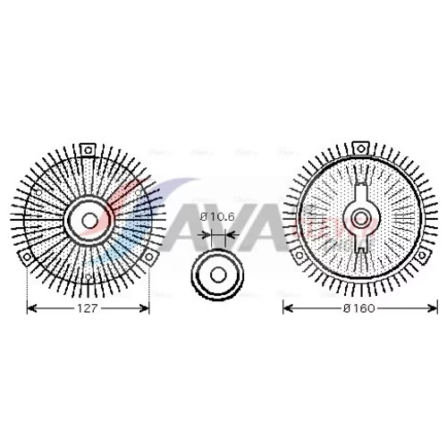 Spojka ventilátora chladenia AVA QUALITY COOLING OLC553