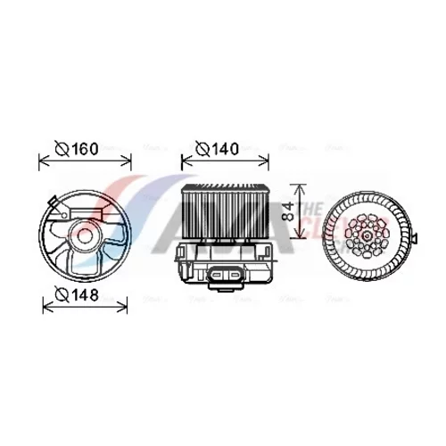 Vnútorný ventilátor AVA QUALITY COOLING PE8369