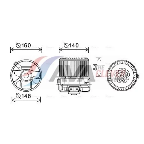 Vnútorný ventilátor AVA QUALITY COOLING PE8372