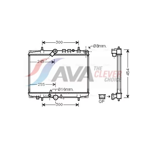 Chladič motora AVA QUALITY COOLING PEA2217