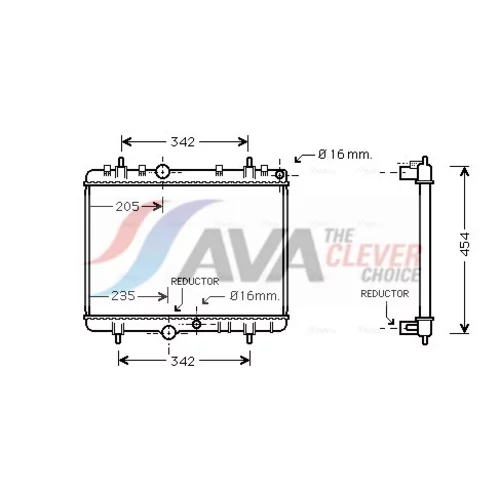 Chladič motora AVA QUALITY COOLING PEA2280