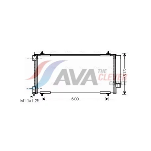 Kondenzátor klimatizácie AVA QUALITY COOLING PEA5301D