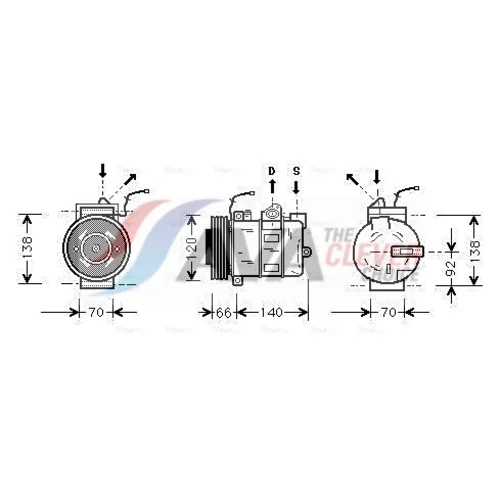Kompresor klimatizácie AVA QUALITY COOLING PRAK040