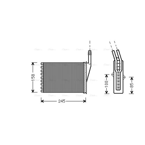 Výmenník tepla vnútorného kúrenia RT6250 (AVA QUALITY COOLING)
