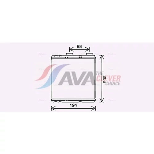 Výmenník tepla vnútorného kúrenia AVA QUALITY COOLING RT6634