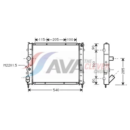 Chladič motora AVA QUALITY COOLING RTA2174
