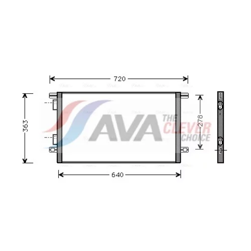 Kondenzátor klimatizácie RTA5253 (AVA QUALITY COOLING)