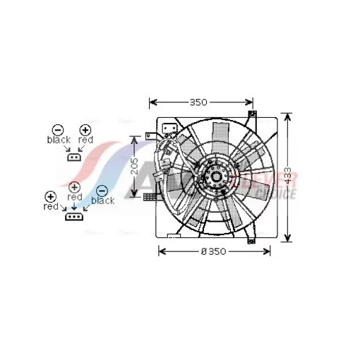 Ventilátor chladenia motora AVA QUALITY COOLING SB7501