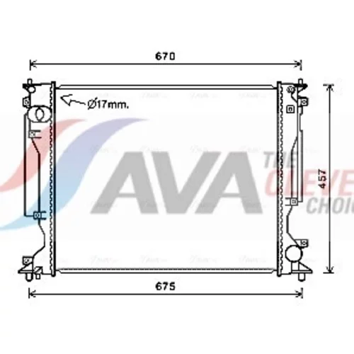 Chladič motora AVA QUALITY COOLING TO2717