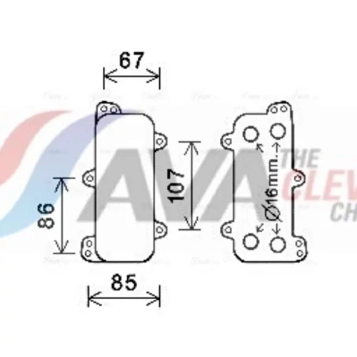 Chladič motorového oleja AVA QUALITY COOLING VN3392