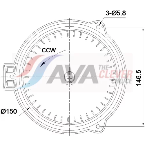 Vnútorný ventilátor AVA QUALITY COOLING AU8369