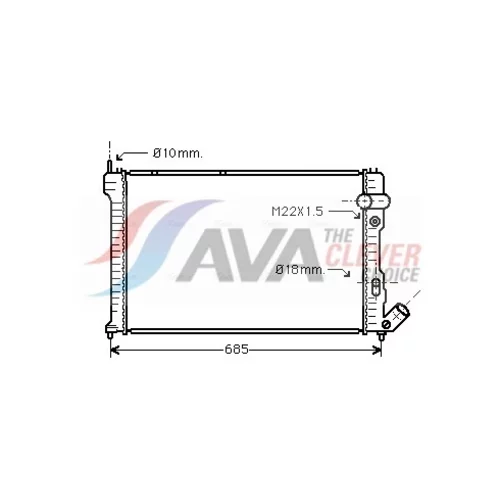 Chladič motora AVA QUALITY COOLING CNA2071