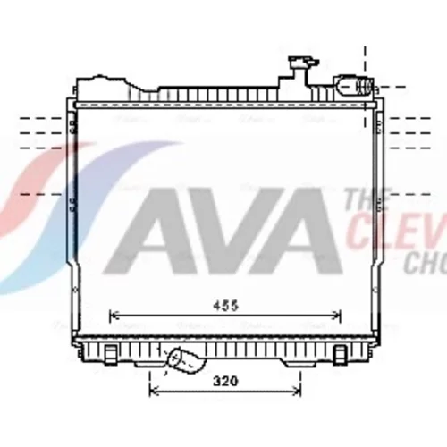 Chladič motora AVA QUALITY COOLING DN2348