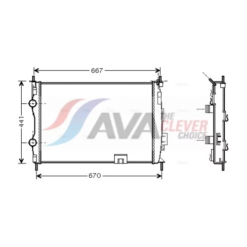 Chladič motora AVA QUALITY COOLING DNA2280