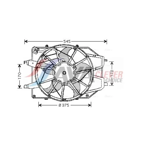 Ventilátor chladenia motora AVA QUALITY COOLING FD7509