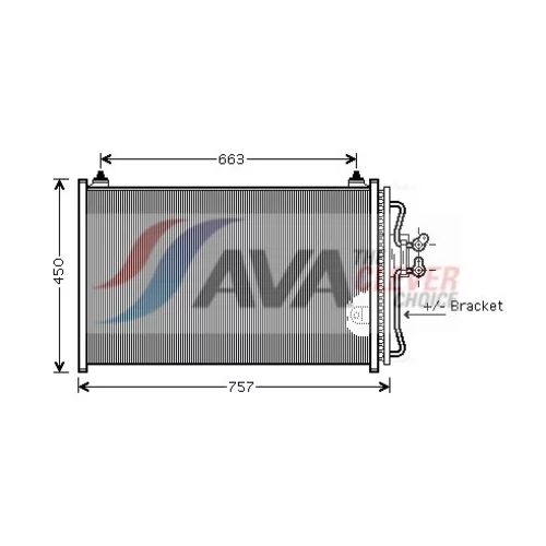 Kondenzátor klimatizácie FDA5347 (AVA QUALITY COOLING)
