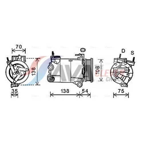 Kompresor klimatizácie AVA QUALITY COOLING FDAK478