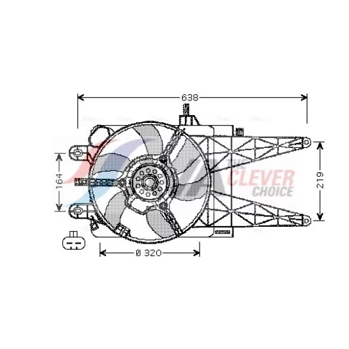 Ventilátor chladenia motora AVA QUALITY COOLING FT7507